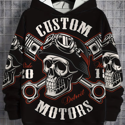 Autumn Skull and Rose 3D Print Hoodies Men Women Fashion Casual Sweatshirts Oversized Hoodie Pullovers Tracksuit Clothing