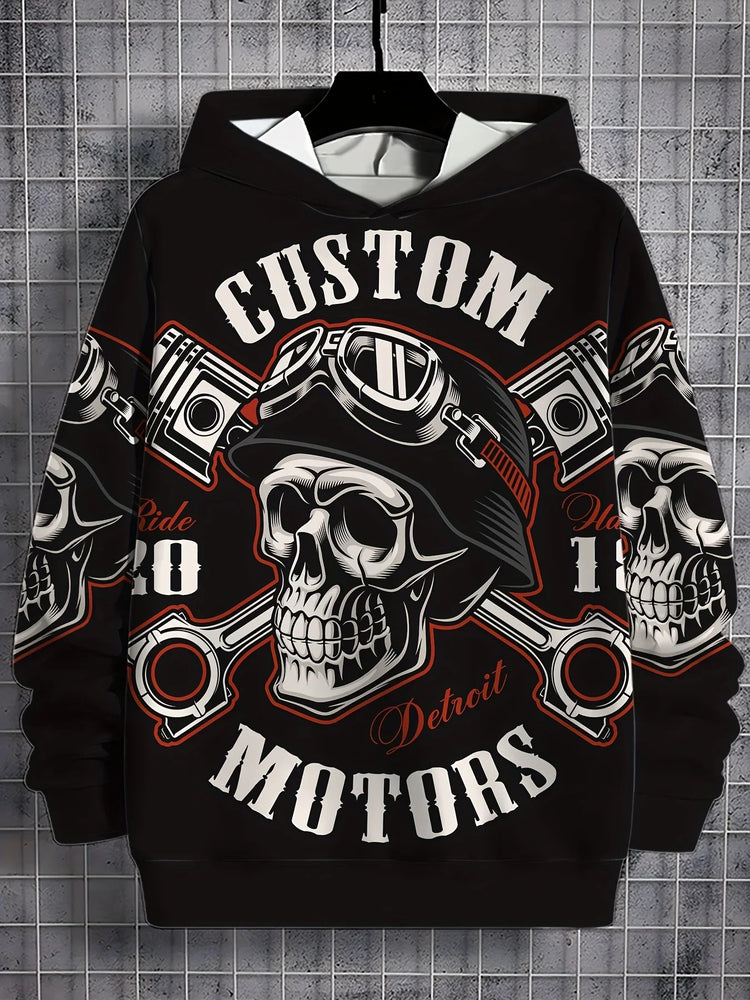 Autumn Skull and Rose 3D Print Hoodies Men Women Fashion Casual Sweatshirts Oversized Hoodie Pullovers Tracksuit Clothing