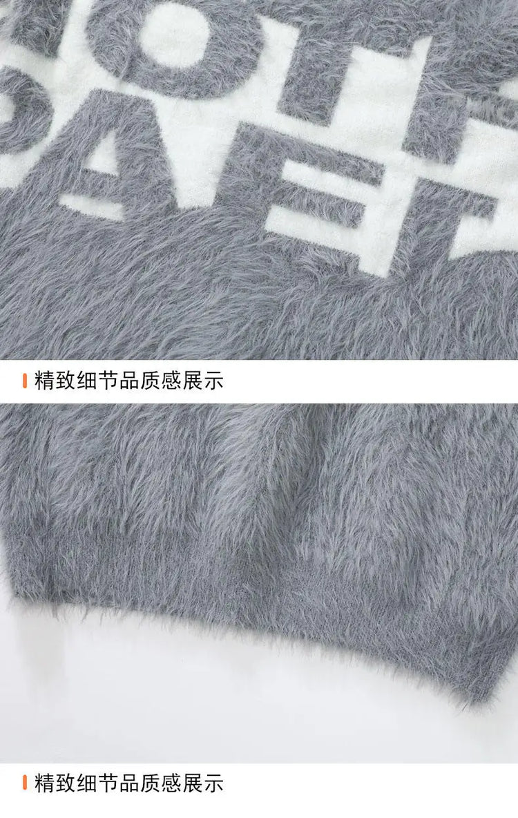 2026 Winter Fashion Sweater Men Casual Knit Pullovers Mens Thick Warm letter pattern Sweaters Men's Daily Warm sweaters male