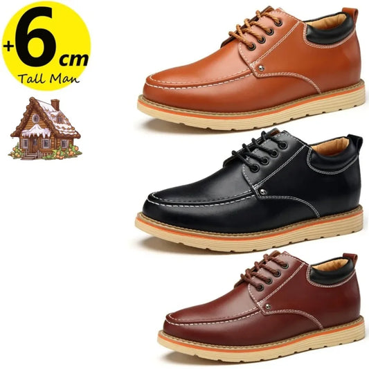 Luxury shoes for winter 2025 Business Men Elevator Shoes Leisure Height Increase Insole 6cm Sneakers High Heel Tall Man