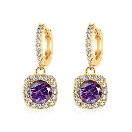 JoyceJelly 1ct GRA Certified Moissanite Earrings For Women 18 Color VVS D Solid Sterling Silver 925 Plated 18K Gold Fine Jewelry PlatiNum