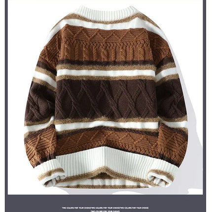 2024 winter new arrival korean style thicken mens warm sweater men fashion sweaters Men's wool pullovers male full size M-3XL
