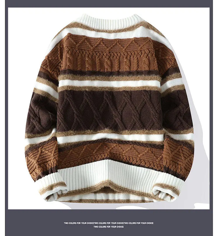 2024 winter new arrival korean style thicken mens warm sweater men fashion sweaters Men's wool pullovers male full size M-3XL
