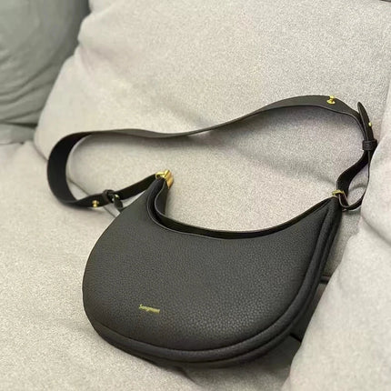 2025 Luxury Quality Half Moon Women's Shoulder Bag Crossbody Aesthetic Bags Women's Handbag Lock Catch Designer Underarm Bags PlatiNum
