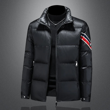 New Men's Short Down Jacket Korean Style Trendy stand collar Winter Coat Fashionable Stylish Warm Puffer Jacket