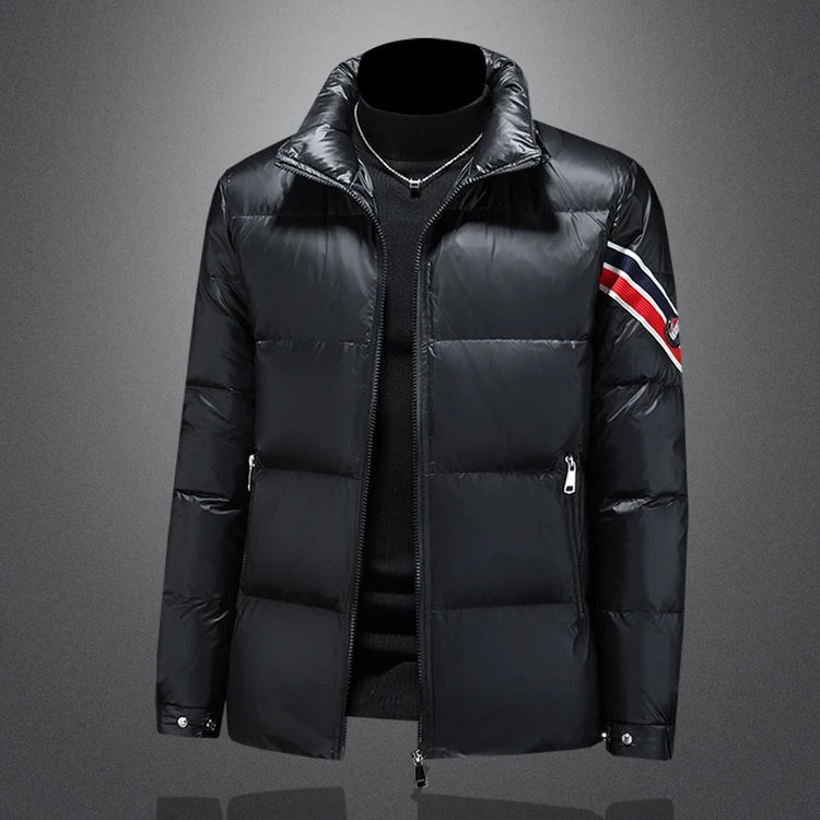 New Men's Short Down Jacket Korean Style Trendy stand collar Winter Coat Fashionable Stylish Warm Puffer Jacket