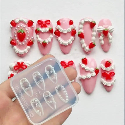 1pc Sweater Line Hat 3D Mold Silicone Nail Art Decorations Ultrathin DIY Templates Mold for Nails Jewelry Crafts