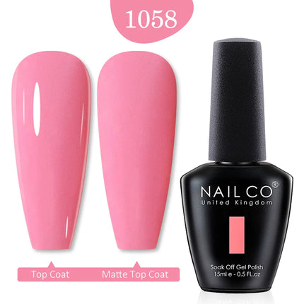 NAILCO 15ml Green Blue Series UV Nail Gel Polish Blue Colors UV&LED Gel Varnish Red Soak Off Semi Permanent LED Nail Gel Varnish