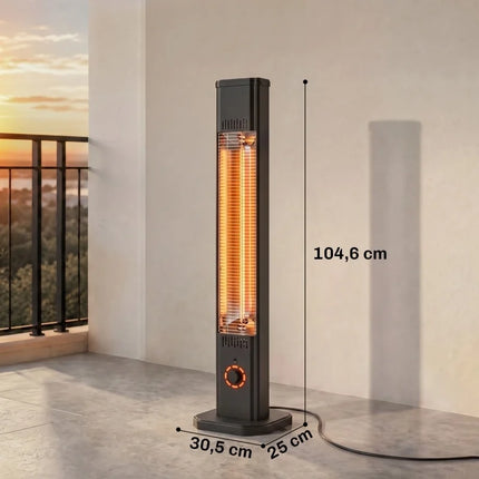 Freestanding Wall Mounting 2000W Infrared Heater Ip65 Waterproof Patio Heater for Garden Balcony