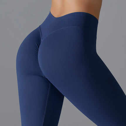 Fitness Sports Leggings Women's High Waist Seamless Yoga Legging Scrunch Butt Breathable Push Up Sports Pants Women Gym Tights PlatiNum