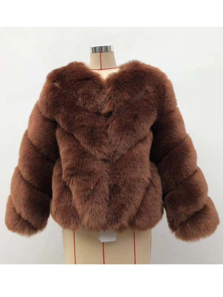 ZADORIN NEW Streetwear Furry Faux Fur Coat Woman Clothing Elegant Long Sleeve Winter Coats Woman Jackets Fourrure Abrigo Mujer