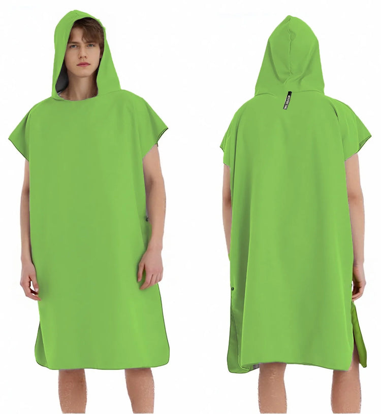Asciugamano poncho da surf con cappuccio Asciugamano in spugna ad asciugatura rapida Cambio di copertura per adulti Surf Nuoto Spiaggia Sport acquatici Ocean Essential Acc