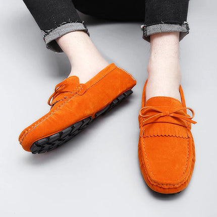 Scarpe di lusso da uomo Coppia mocassini in pelle scamosciata fatti a mano da donna Scarpe basse da guida Scarpe slip-on Mocassini comodi Scarpe casual da uomo