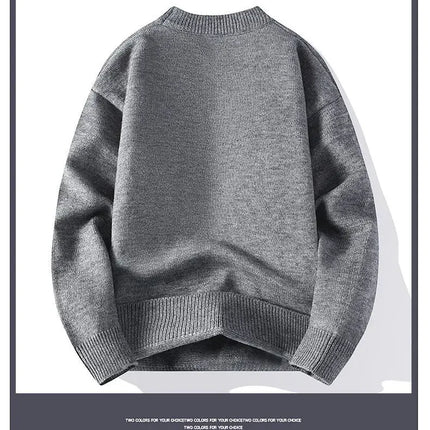 Winter Men Streetwear O-neck Knitted Pullovers Outwear Casual Sweaters New Fashion Man Loose Pullovers Sweaters Male Clothing