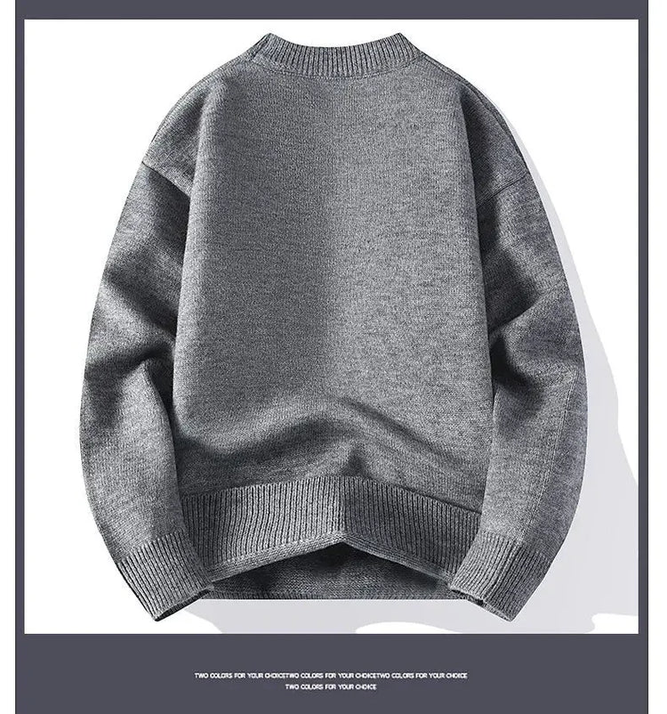 Winter Men Streetwear O-neck Knitted Pullovers Outwear Casual Sweaters New Fashion Man Loose Pullovers Sweaters Male Clothing