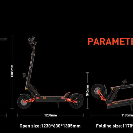 JOYOR T10 Scooter elettrico per adulti 1000W * 2 Motore 60V18AH Batteria Skateboard fuoristrada 10 "Pneumatico fuoristrada Pieghevole E-Scooter platinumshop