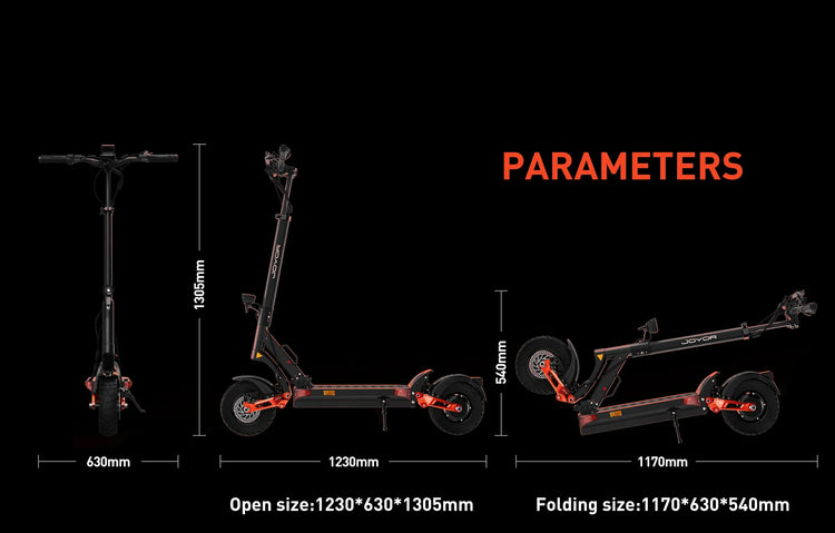 JOYOR T10 Scooter elettrico per adulti 1000W * 2 Motore 60V18AH Batteria Skateboard fuoristrada 10 "Pneumatico fuoristrada Pieghevole E-Scooter platinumshop