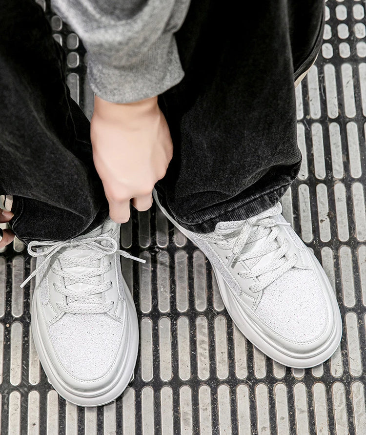 New Men Skateboard Shoes Platform Trend Sport Shoes Women Sneaker Sequin Shoes for Men Chaussure Homme Female Sneakers