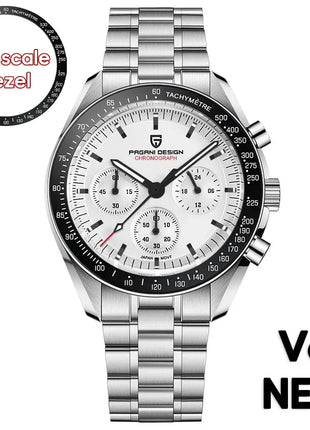 PAGANI DESIGN 2026 Nuovo Orologio da Uomo Moon, Orologio al Quarzo di Lusso per Uomo, Cronografo con Vetro Zaffiro AR, Impermeabile, Movimento VK63, Cinturino in Nylon