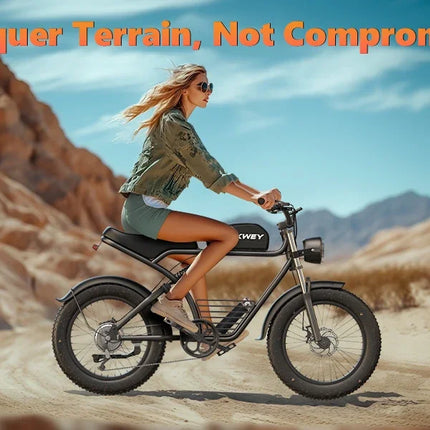 Bicicletta Elettrica KICKWEY K7 Peak 1500W 48V 18.2Ah con Pneumatici Larghi Fuoristrada 20x4.0, Cambio a 7 Velocità, Consegna Rapida, Velocità Massima di 55 Km/h e Autonomia di 100 Km