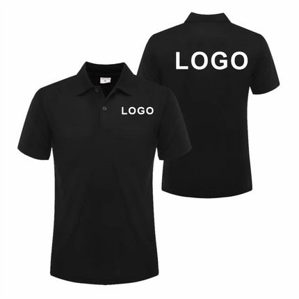 Breathable Polo with Custom Logo Casual Wear for Business Groups Short Sleeve Lapel Polo Work Clothes Embroidery Print