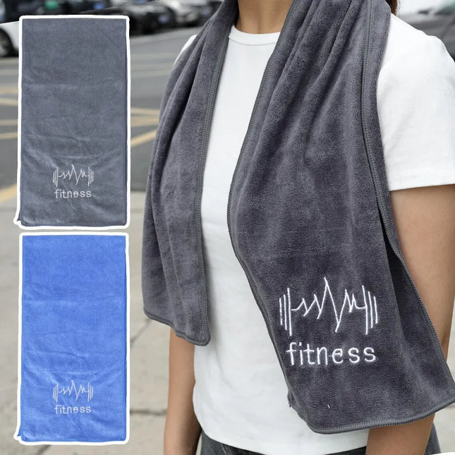 Microfiber Fitness Towel for Sports Gym Equipment Sweat Mat Beach Running Swimming Sweat-Absorbent Non-Slip Sports Towel