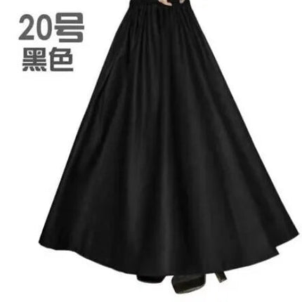 TIYIHAILEY-Women's Long Maxi Thick A-line Skirts, Elastic Waist, Plaid Woolen Skirts, Warm with Pocket, Winter, New Custom Made PlatiNum