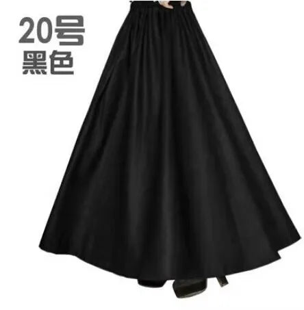 TIYIHAILEY-Women's Long Maxi Thick A-line Skirts, Elastic Waist, Plaid Woolen Skirts, Warm with Pocket, Winter, New Custom Made PlatiNum