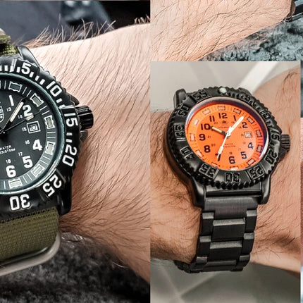 ADDIESDIVE 44mm Men's  Wrist Watch 50m Water Resistant Large Luminous Dial Date Display Stainless Steel Men's Quartz Watch