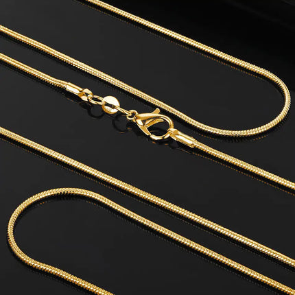 SHSTONE 1mm/2mm/3mm Women Snake Chain Men 925 Sterling Silver 40-75cm Necklaces Fashion Choker Jewelry Classics Neck Necklace PlatiNum