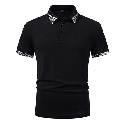 Men's Summer Short Sleeve Polo Shirt, Lapel Collar T-shirt, Solid Color, Sports T-shirt T15