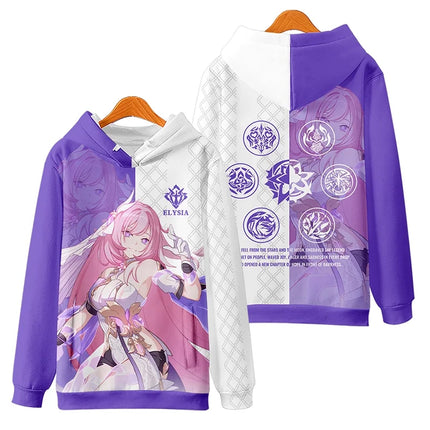 Elysia Honkai Impact 3 Cosplay 3D Men's Hoodies Fashion Women Long Sleeve Sweatshirt Harajuku Pullover Casual Y2k Tracksuit Coat