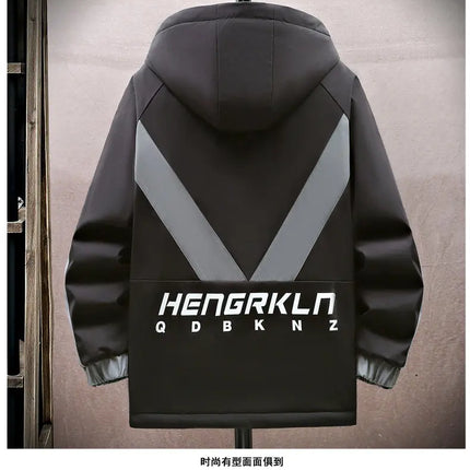 Winter Tracksuit Men Warm Sports Printed Thick Suit Mens Casual Hooded jacket+Pants Sweatsuit Male 2 Piece Sportswear