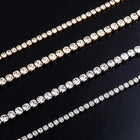 Hot Sale New Style Stainless Steel Charm Shine Zircon Crystal Necklace Link Chain For Women Girls Fashion Jewelry PlatiNum