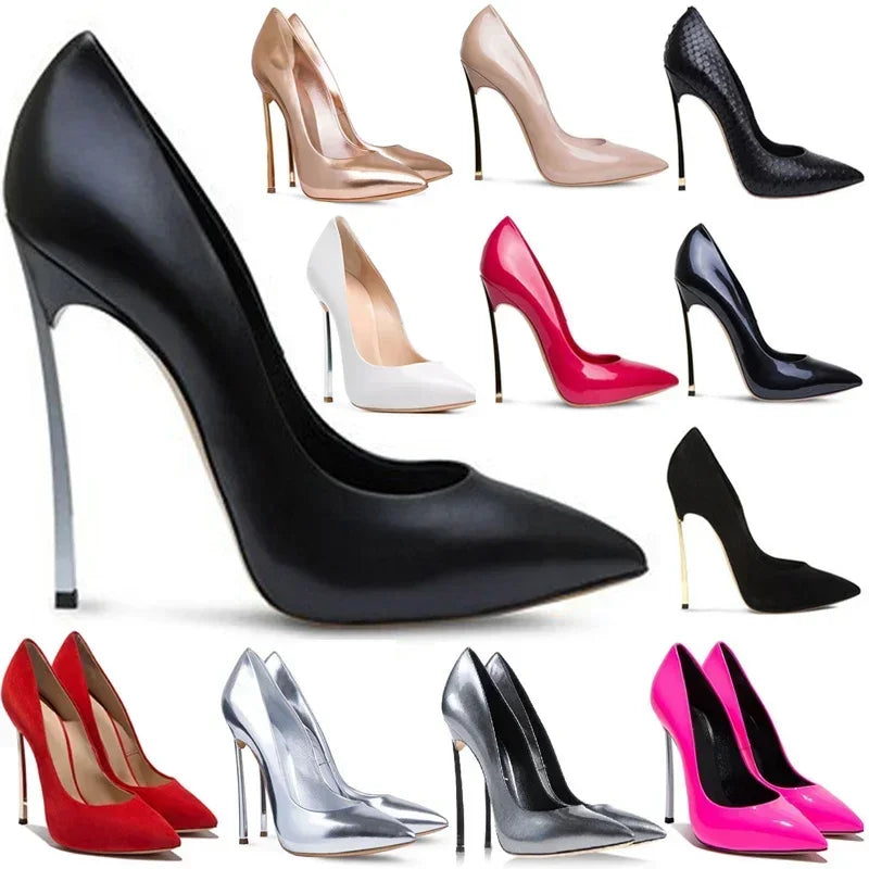 【Measure your feet length before order】Luxury Designer Women Pumps Stiletto High Heel Sexy Fetish Party Zapatos De Tacon C-PU-1