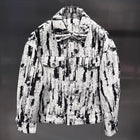 Winter Fashion Mens Down Coat Personality Printed Single Breasted Casual Outerwear Long Sleeve Loose Fit Warm Designer Jacket