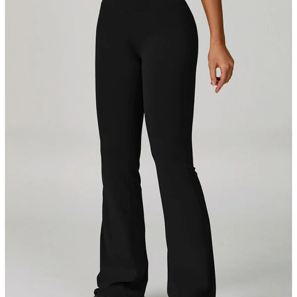 Flared Leggings Women's Wide-leg Pants High Waisted Hip lifting Yoga Pants Quick Drying Running Exercise Fitness Bell bottoms PlatiNum
