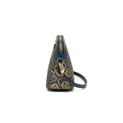 Limited Hot Chinese Style Cow Leather Women Messenger Bag Soft Skin Soft Embroidery Crossbody Bags Purses Royal Stylish #SC1600