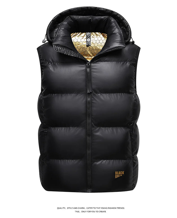 brand Men Vest down waistcoat winter sleeveless jacket men's lightweight waistcoat thick Sleeveless warm Waistcoat Man