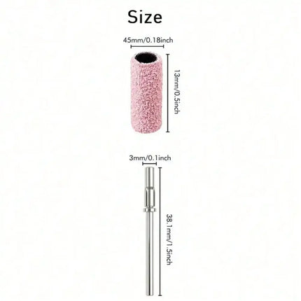 500PCS 3MM Small Mini Nail Sanding Bands With 1PC Spring Mandrel For Nail Drill #180 Grit Nail Sanding Band Bulk For Salons Manicure
