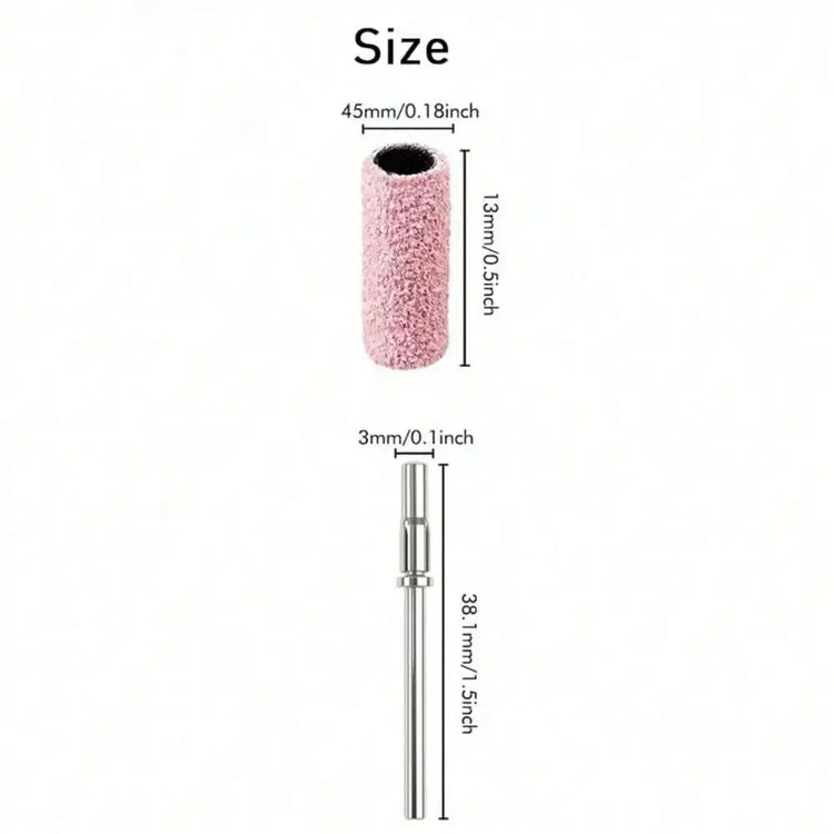 500PCS 3MM Small Mini Nail Sanding Bands With 1PC Spring Mandrel For Nail Drill #180 Grit Nail Sanding Band Bulk For Salons Manicure