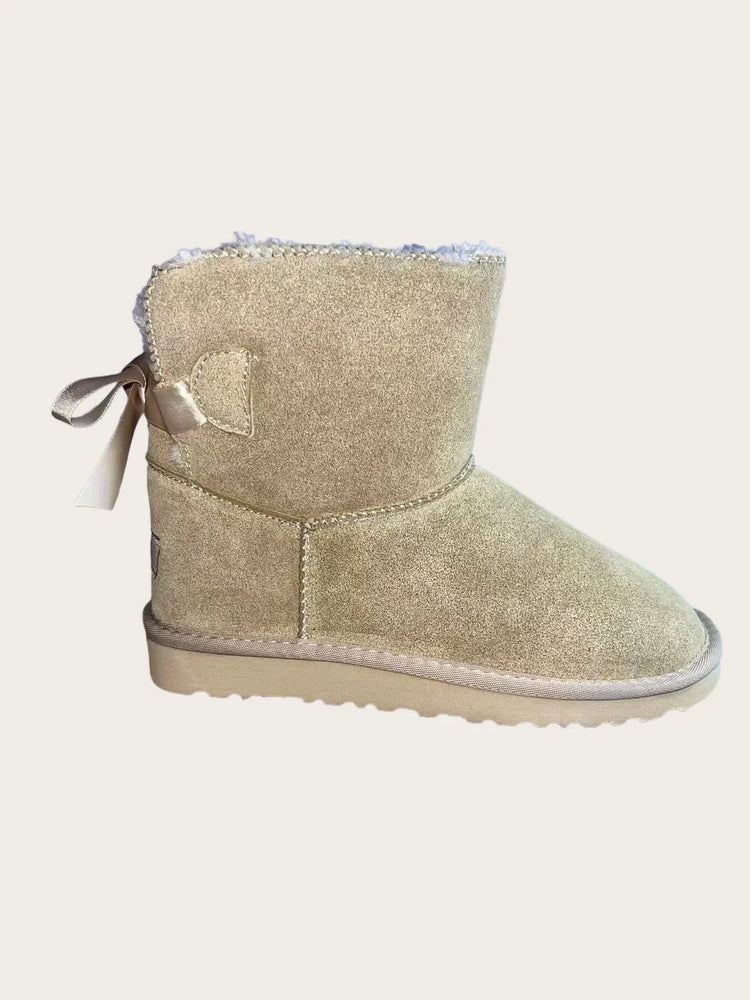 2026 Winter Boots Fur Ladies Snow Boots Real Sheepskin Wool Low-cut Warm Fur Shoes Man and Women Winter Short Boots Super Mini