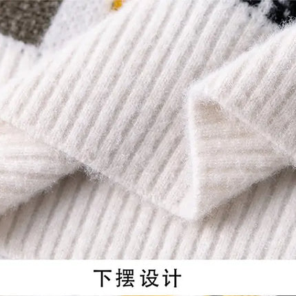 Men's fashion pullovers 2025 men winter Sweaters mens warm sweater O-neck custom pattern men sweaters autumn men size M-3XL