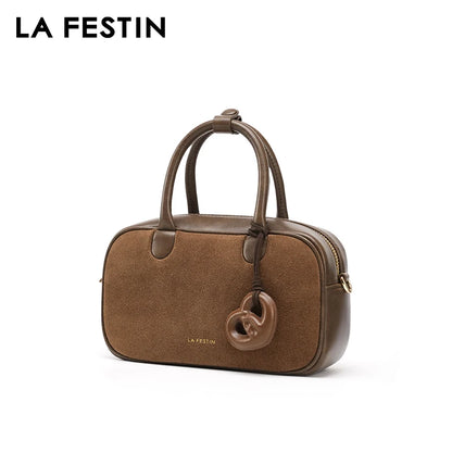 LA FESTIN Original Brand 2025 New Handbag Women Fashion Designer Shoulder Crossbody Bag lady Leather Bag Classic Retro Bag