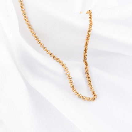 Yadreva Collana Rolo in acciaio inossidabile placcato oro Catena rotonda Cavo di dimensioni diverse Accessori per gioielli regalo fai da te PlatiNum