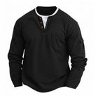 2025 T-shirt fake two-piece double-layer V-neck fashionable splicing plus size base shirt pocket men's long sleeved T PlatiNum