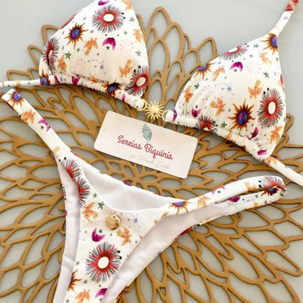 2026 Women's Bikini Swimsuit Sexy Tie Solid Color Split Women's 2-Piece Set Micro Swimwear