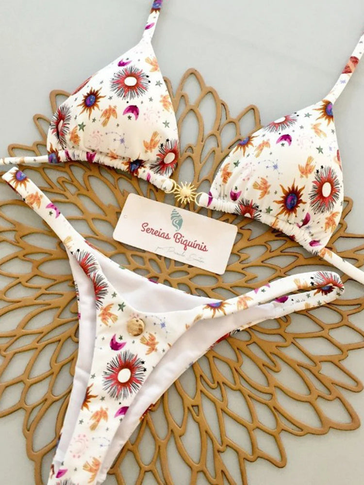 2026 Costume da bagno bikini da donna Costume da bagno sexy con lacci in tinta unita diviso da donna