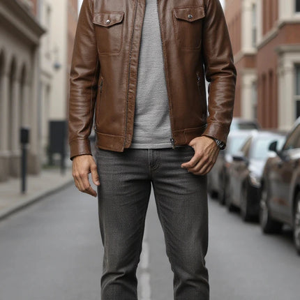 Men's casual shoes 2025 brand fashion comfortable leather shoes men