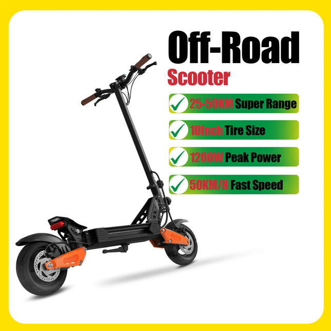 Monopattino Elettrico Fuoristrada AOVOPRO 1200W ad Alte Prestazioni con Controllo APP, Scooter Elettrico Intelligente 13.5AH con Autonomia di Circa 50KM per Adulti
